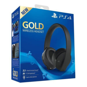 SONY PLAYSTATION GOLD WIRELESS HEADSET BLACK