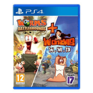 WORMS: BATTLEGROUNDS + W.M.D. PS4 (англійською мовою, вживаний)