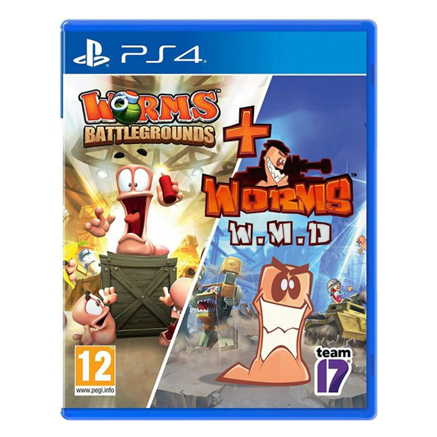 WORMS: BATTLEGROUNDS + W.M.D. PS4 (англійською мовою, вживаний)
